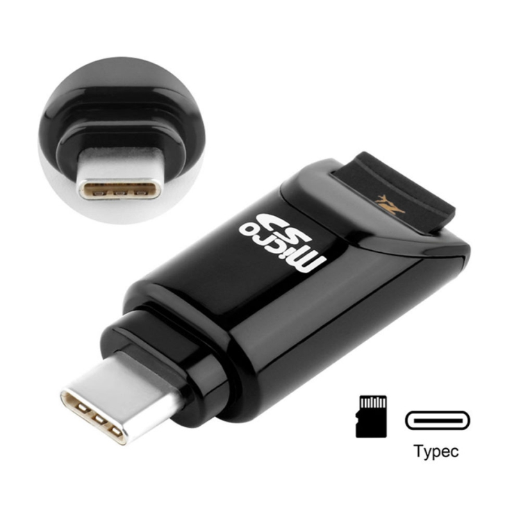 

XQ-R003 Micro SD Card to USB-C / Type-C Card Reader OTG Connector