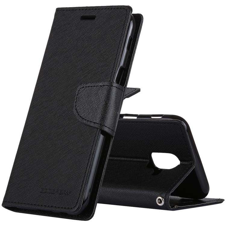

MERCURY GOOSPERY FANCY DIARY Horizontal Flip PU Leather Case for Galaxy A6 (2018), with Holder & Card Slots & Wallet(Black)
