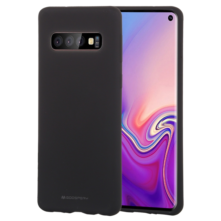 

GOOSPERY SOFT FEELING Liquid TPU Drop-proof Soft Case for Galaxy S10 (Black)