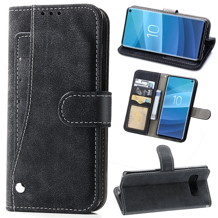 

Frosted 360 Degree Rotating Case with Holder & Card Slot for Galaxy S10e (Black)