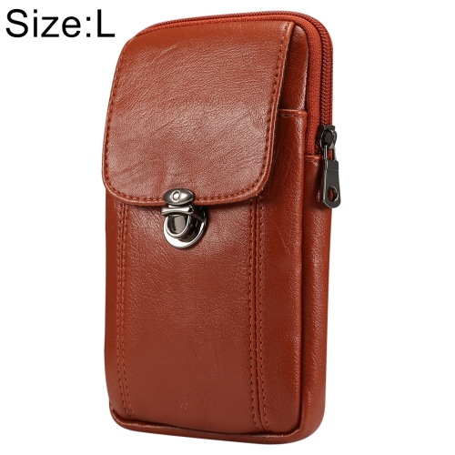 

Men Litchi Texture PU Universal Phone Vertical Waist Bag, Size: L, For iPhone, Samsung, Galaxy Note9, Huawei, Xiaomi, HTC, Sony, Lenovo and other 6.3~6.5 inch Smartphones(Brown)