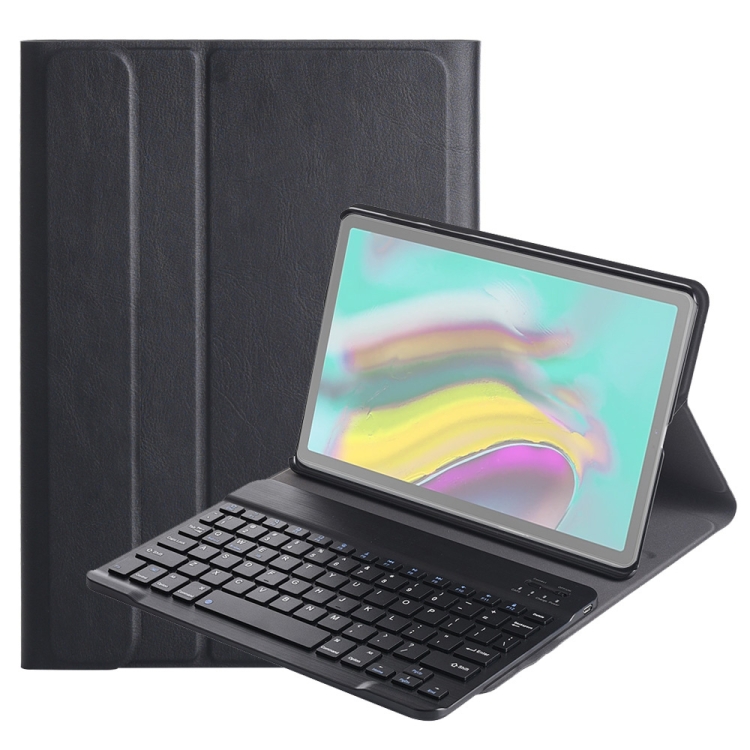 

DY720 For Galaxy Tab S5e T720 / T725 Detachable Plastic Bluetooth Keyboard Leather Case with Holder (Black)