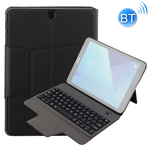 

T1082 For Galaxy Tab S3 9.7 T820 / T825 Ultra-thin Light Bluetooth Keyboard Leather Case with Holder (Black)