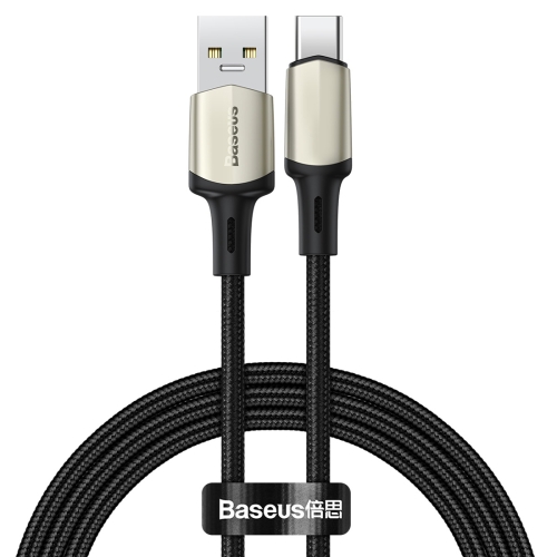 

Baseus CATKLF-VA01 Cafule Series USB to Type-C / USB-C Data Cable, Suppport VOOC Flash Charging, Cable Length: 1m(Black)