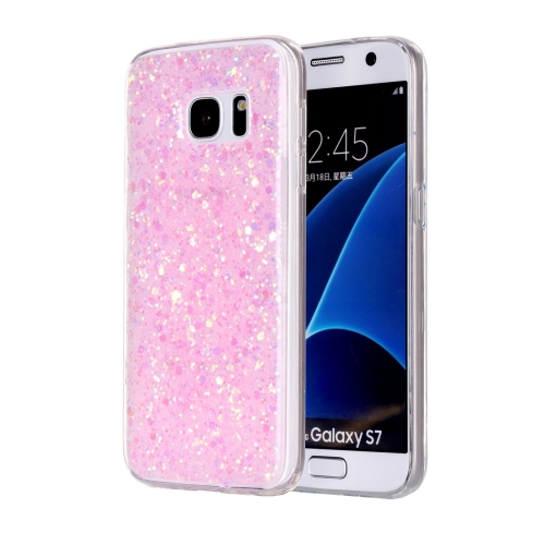 

For Galaxy S7 / G930 Glitter Powder Soft TPU Protective Case (Pink)