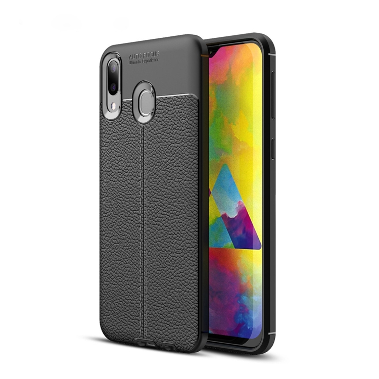 

Litchi Texture TPU Shockproof Case for Galaxy M20(Black)
