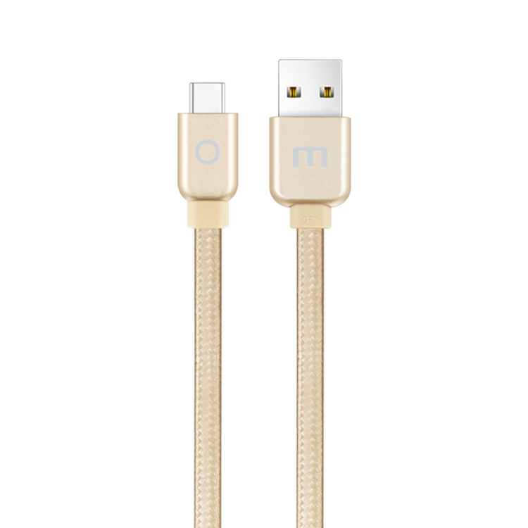 

Meizu 1.2m 2A Noodle Weave Style Metal Head USB-C / Type-C to USB 2.0 Data Sync Charging Cable(Gold)