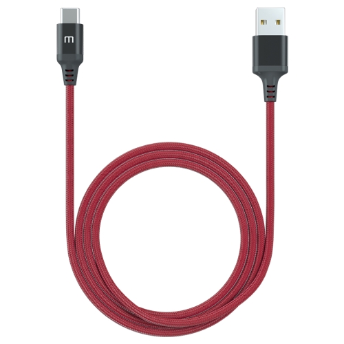 

Meizu 1.2m 3A Weave Style Metal Head USB-C / Type-C to USB 2.0 Data Sync Charging Cable (Red)