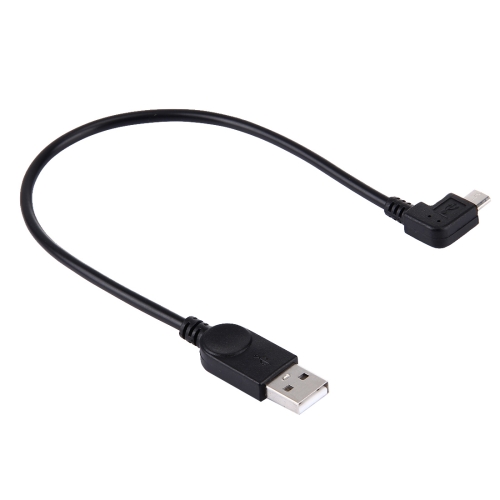 

28cm 90 Degree Angle Left Micro USB to USB Data / Charging Cable, For Galaxy, Huawei, Xiaomi, LG, HTC and other Smart Phones