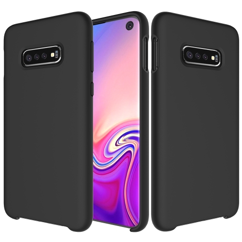 

Shockproof Solid Color Liquid Silicone Case for Galaxy S10e(Black)