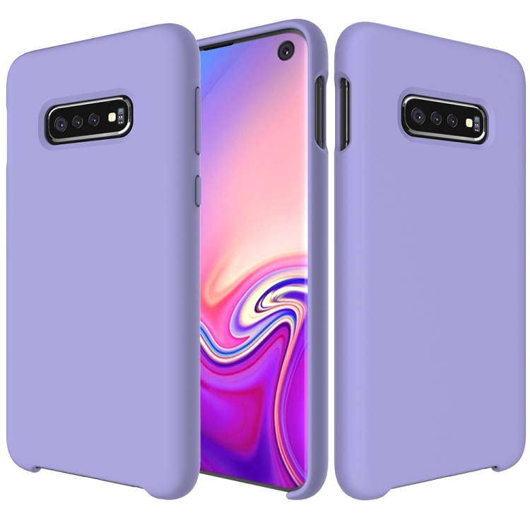 

Shockproof Solid Color Liquid Silicone Case for Galaxy S10 (Purple)
