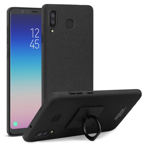 

IMAK Matte Touch Cowboy PC Case for Galaxy A8 Star (A9 Star), with Holder & Screen Sticker (Black)