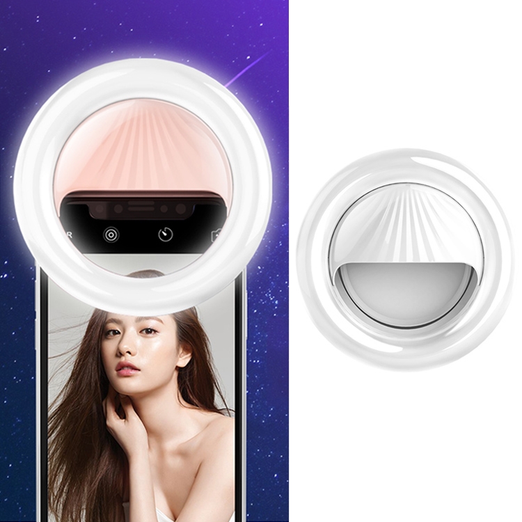 

RK34 Rechargeable Beauty Selfie Light Selfie Clip Flash Fill Light (White)