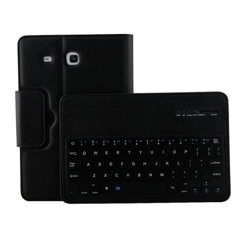 

For Galaxy Tab E 9.6 / T560 2 in 1 Detachable Bluetooth Keyboard Litchi Texture Leather Case with Holder(Black)