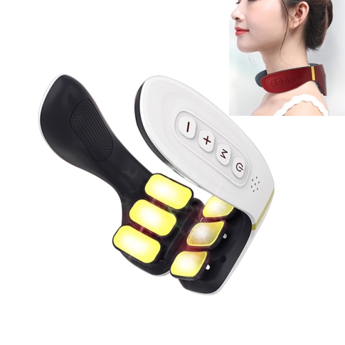 

6-head Cervical Spine Shoulder Massager Electric Pulse Home Intelligent Neck Protector, Ordinary Style (White)