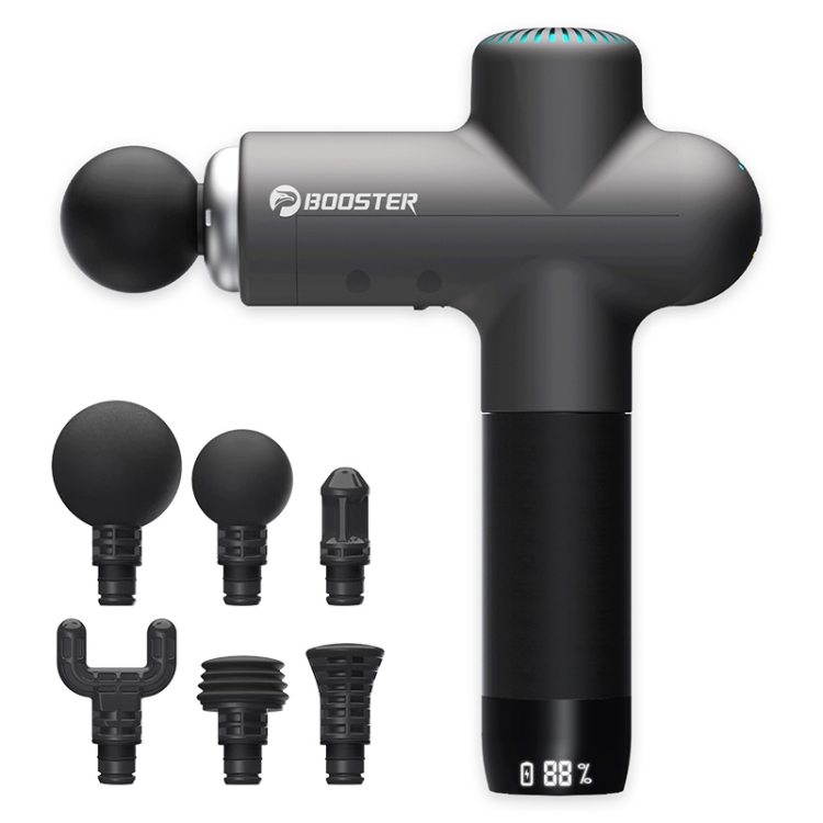 

BOOSTER LS Smart-hit Technology Noise Reduction Massage Gun Muscle Massager Relaxer with Lights, US Plug