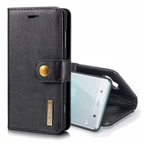 

Crazy Horse Texture Flip Detachable Magnetic Leather Case for Sony Xperia XZ2 Compact, with Holder & Card Slots & Wallet(Black)