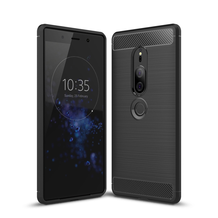

Brushed Texture Carbon Fiber Shockproof TPU Case for Sony Xperia XZ2 Premium(Black)