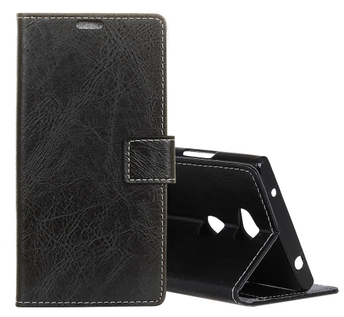 

Retro Crazy Horse Texture Horizontal Flip Leather Case for Sony Xperia XA2 Plus, with Holder & Card Slots & Wallet & Photo Frame (Black)