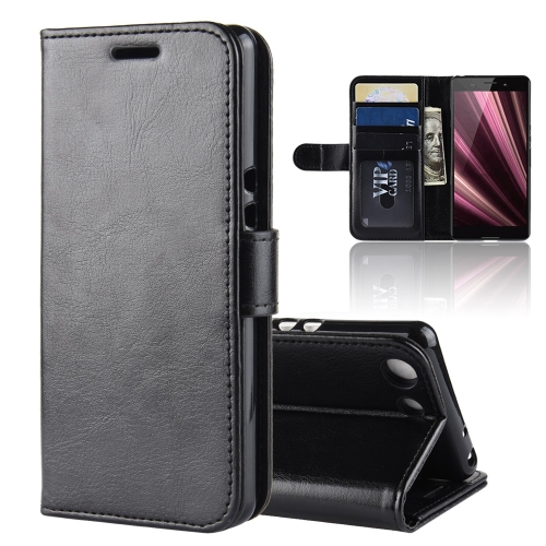 

R64 Texture Single Fold Horizontal Flip Leather Case for Sony Xperia XZ4 Compact, with Holder & Wallet & Card Slots & Photo Frame (Black)