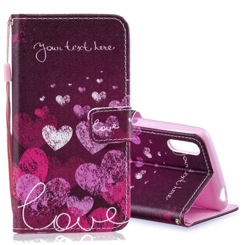 

Letter and Heart Pattern Horizontal Flip Leather Case for Sony Xperia L3, with Holder & Card Slots & Wallet