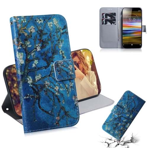 

Apricot Flower Pattern Coloured Drawing Horizontal Flip Leather Case for Sony Xperia L3, with Holder & Card Slots & Wallet