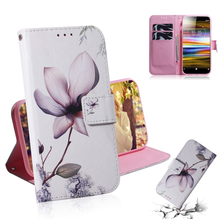 

Magnolia Flower Pattern Coloured Drawing Horizontal Flip Leather Case for Sony Xperia L3, with Holder & Card Slots & Wallet