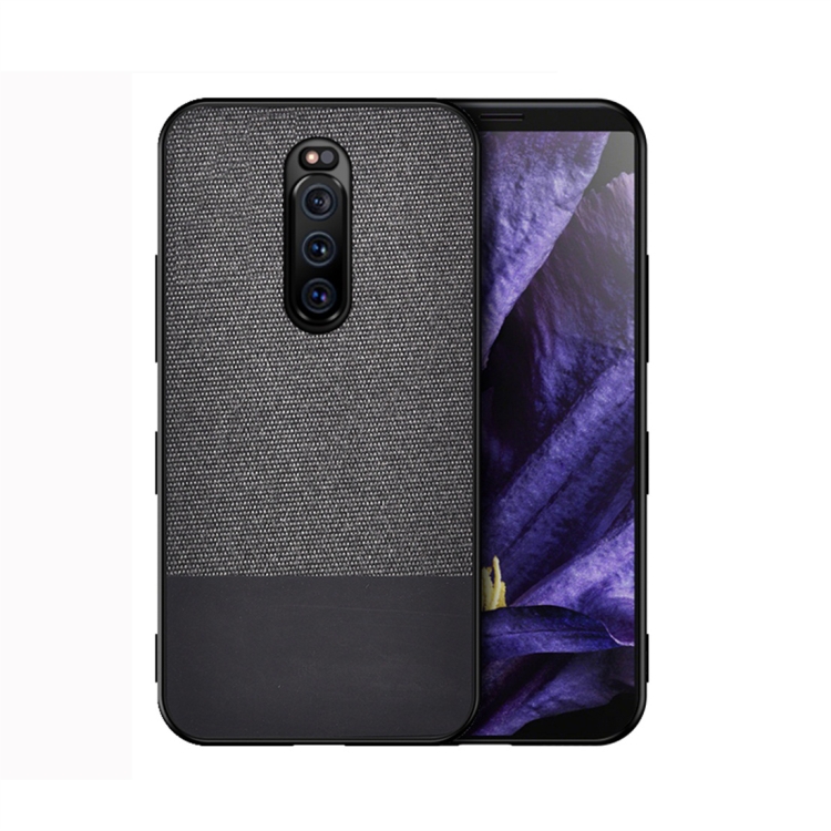 

Shockproof Splicing PU + Cloth Protective Case for Sony Xperia 1 (Black)