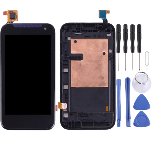 

LCD Screen and Digitizer Full Assembly with Frame for HTC Desire 310 (Single Card)(Black)