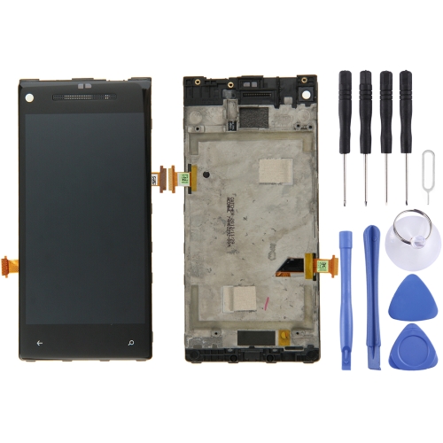 

LCD Screen and Digitizer Full Assembly with Frame for HTC 8X(Black)