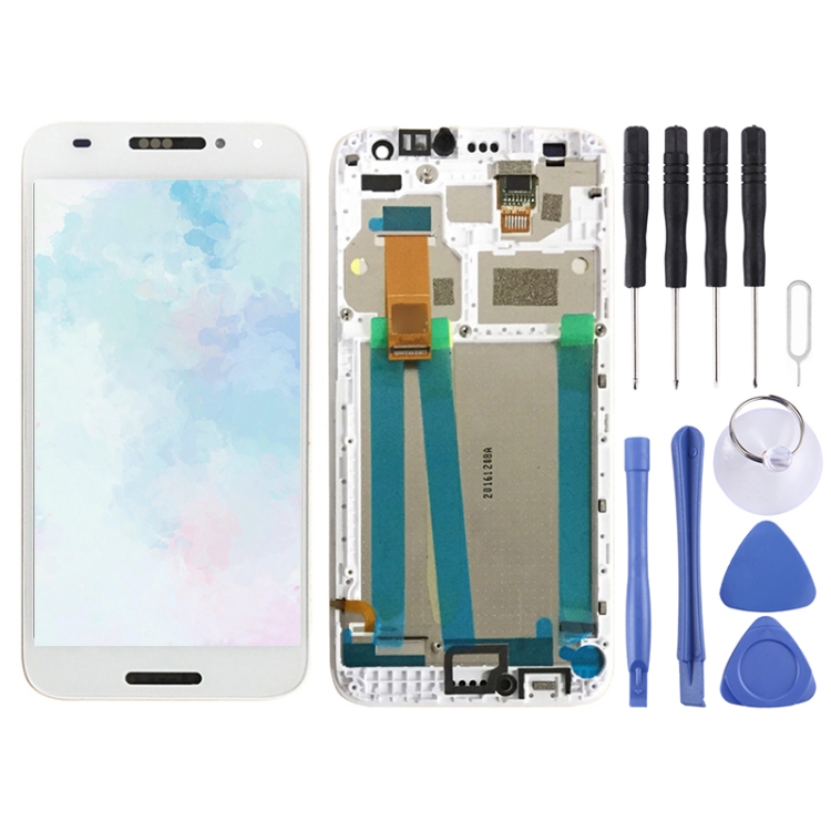 

LCD Screen and Digitizer Full Assembly with Frame for Alcatel A3 5046 / 5046D / 5046X / OT5046 (White)
