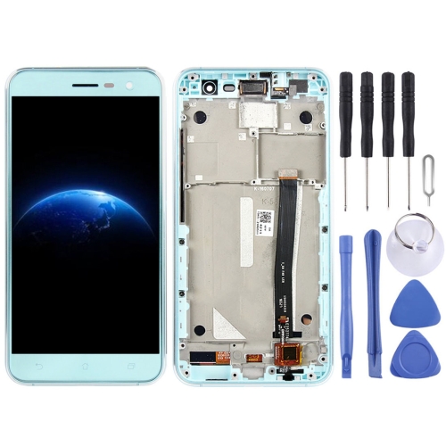 

LCD Screen and Digitizer Full Assembly with Frame for Asus ZenFone 3 ZE520KL Z017D Z017DA Z017DB(Baby Blue)