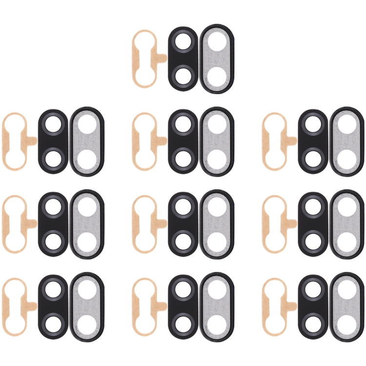

10 PCS Back Camera Bezel with Lens Cover & Adhesive for Huawei Nova 3i(Black)