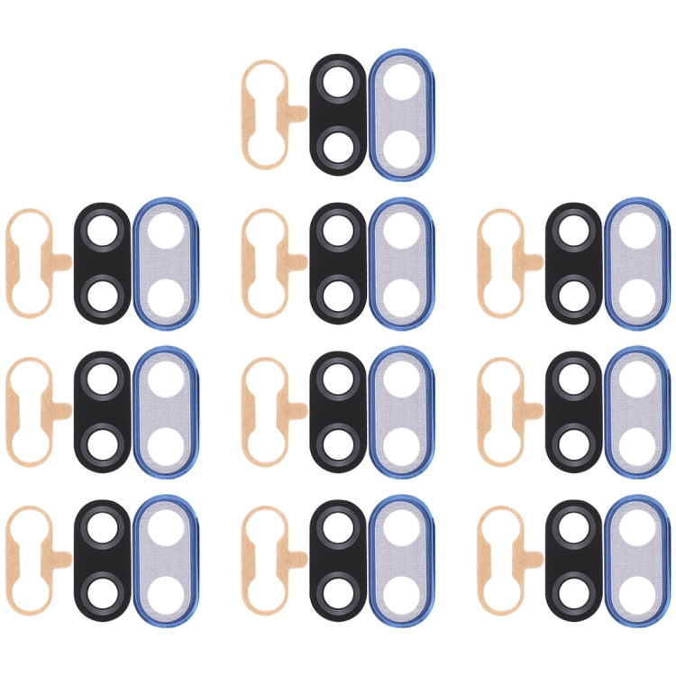 

10 PCS Back Camera Bezel with Lens Cover & Adhesive for Huawei Nova 3i(Blue)