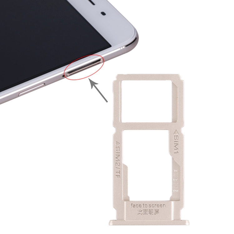 

SIM Card Tray + SIM Card Tray / Micro SD Card Tray for OPPO R9sk(Gold)
