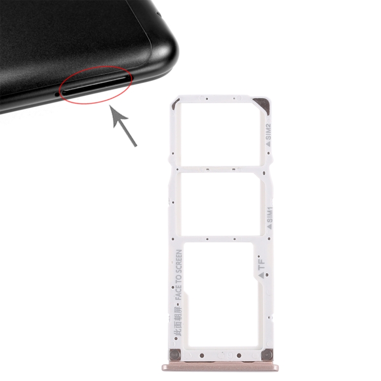 

2 x SIM Card Tray + Micro SD Card Tray for Xiaomi Redmi 6 Pro(Gold)