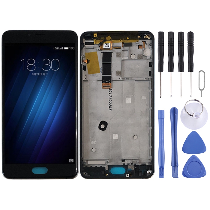 

LCD Screen and Digitizer Full Assembly with Frame for Meizu U20 (Black)