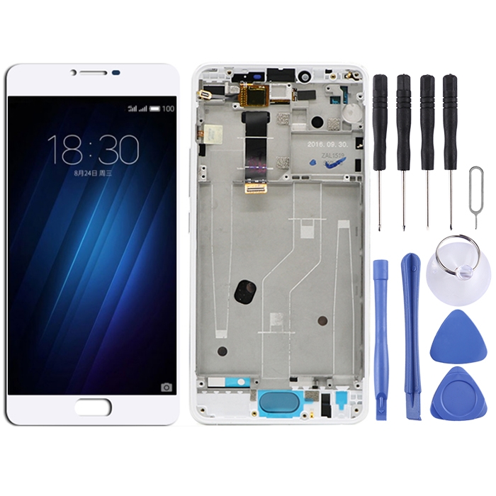 

LCD Screen and Digitizer Full Assembly with Frame for Meizu U20 (White)
