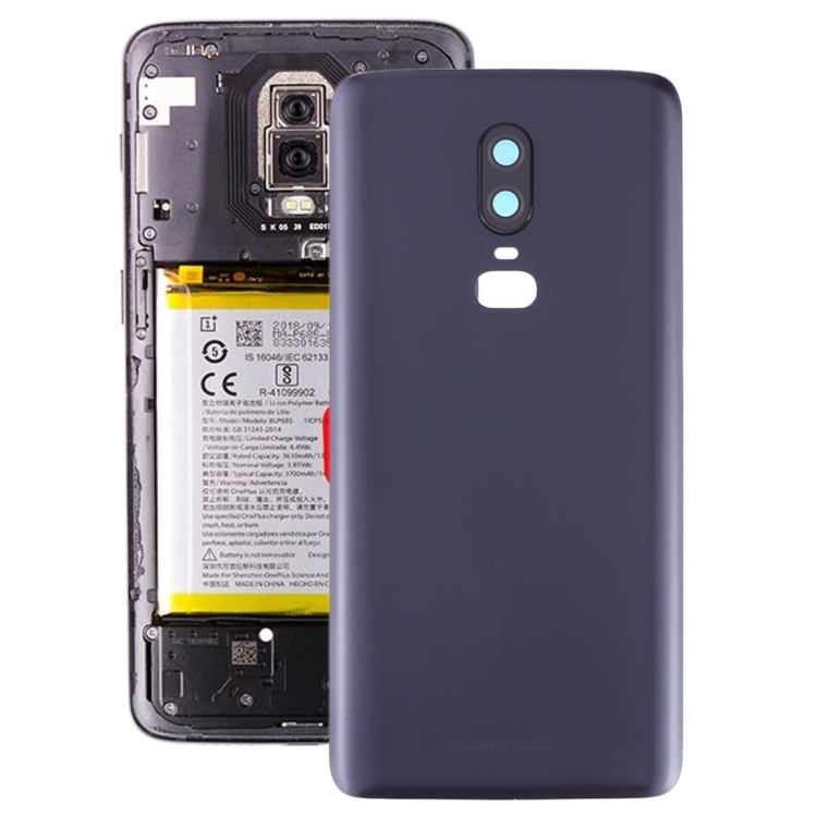 

Frosted Battery Back Cover with Camera Lens for OnePlus 6(Black)