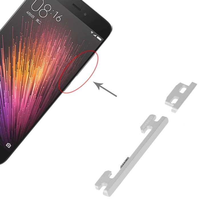 

Power Button and Volume Control Button for Xiaomi Mi 5 (Silver)