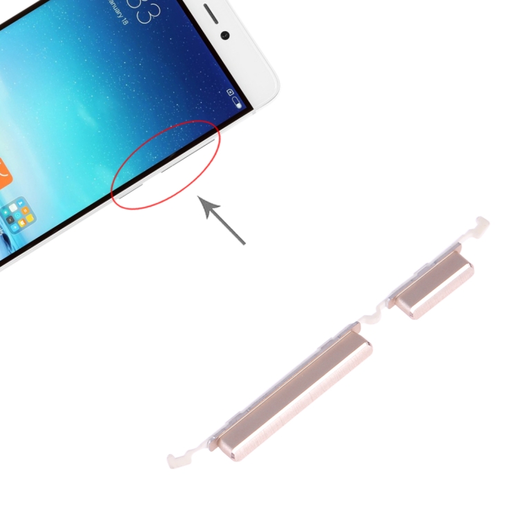 

Power Button and Volume Control Button for Xiaomi Mi 5s (Gold)