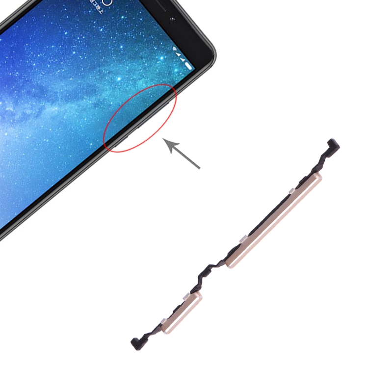 

Power Button and Volume Control Button for Xiaomi Max 2 (Gold)