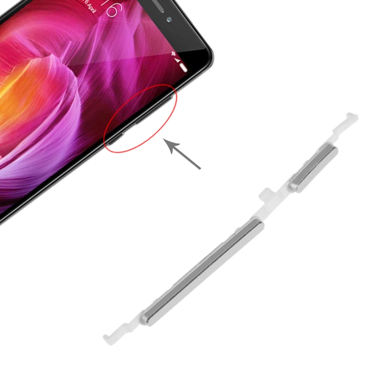 

Power Button and Volume Control Button for Xiaomi Redmi Note 4 (Silver)