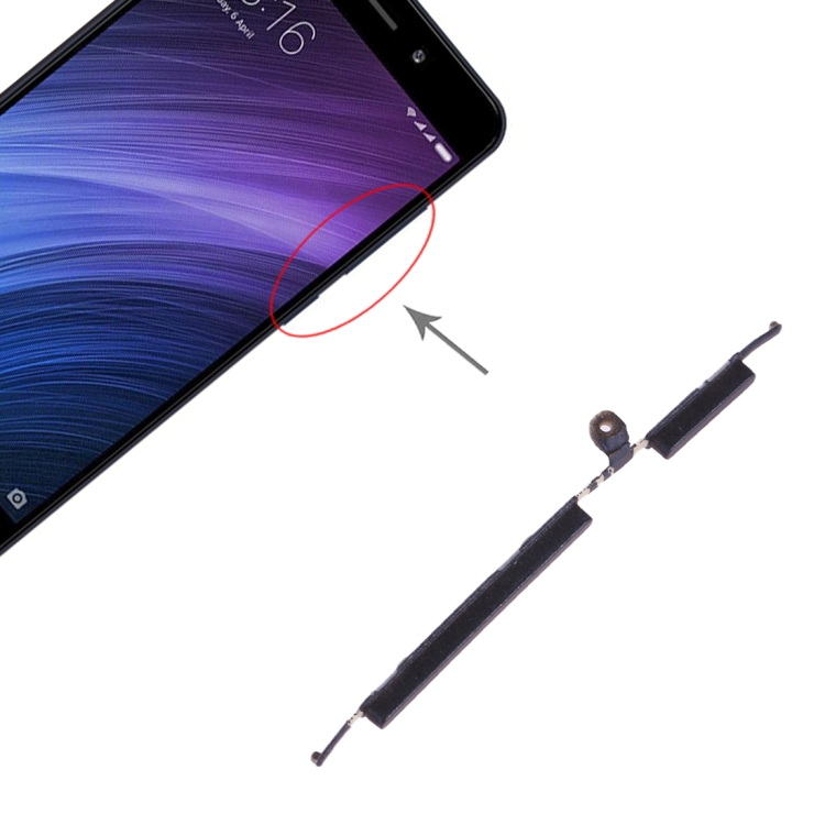 

Power Button and Volume Control Button for Xiaomi Redmi 4A (Black)