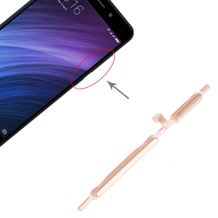 

Power Button and Volume Control Button for Xiaomi Redmi 4A (Gold)