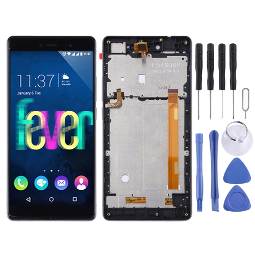

LCD Screen and Digitizer Full Assembly with Frame for Wiko Fever 4G (Black)