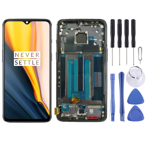

AMOLED Material LCD Screen and Digitizer Full Assembly with Frame for OnePlus 7(Grey)