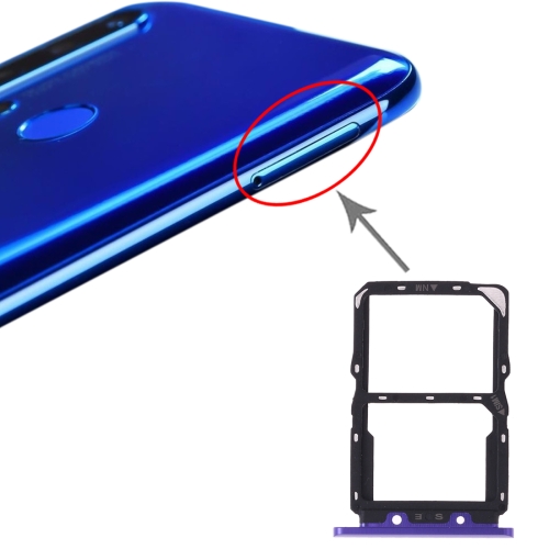 

SIM Card Tray + NM Card Tray for Huawei Nova 5(Purple)