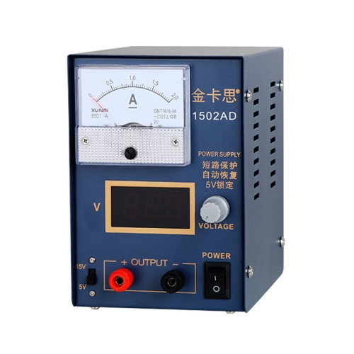 

Kaisi KS-1502AD 15V 2A DC Power Supply Voltage Regulator Stabilizer Ammeter Adjustable Power Supply Repair Tools , US Plug