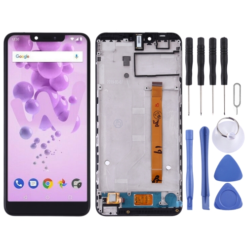 

LCD Screen and Digitizer Full Assembly with Frame for Wiko View2 Go(Black)